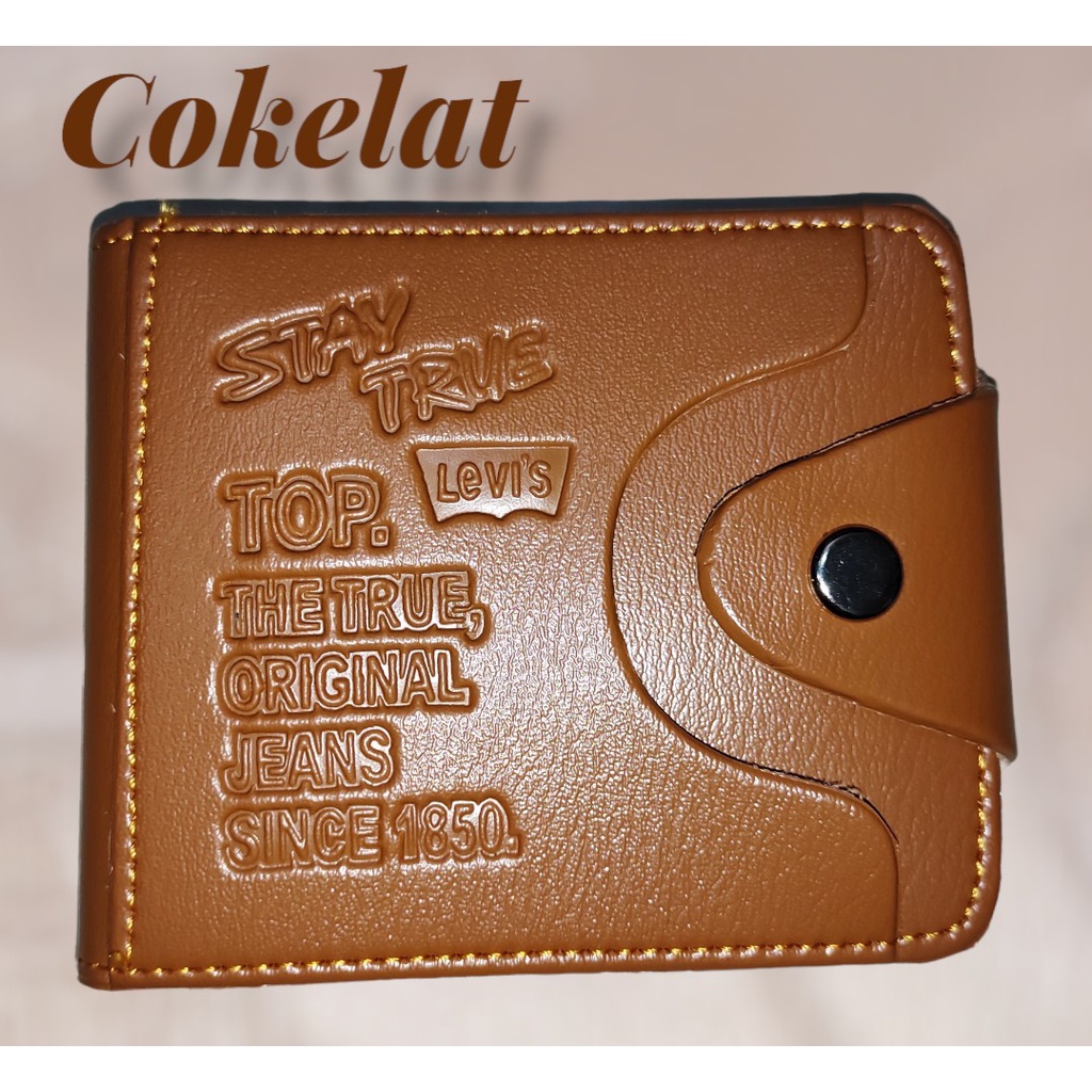 dompet kulit pria distro berlogo keren elegan model pendek simple terbaru