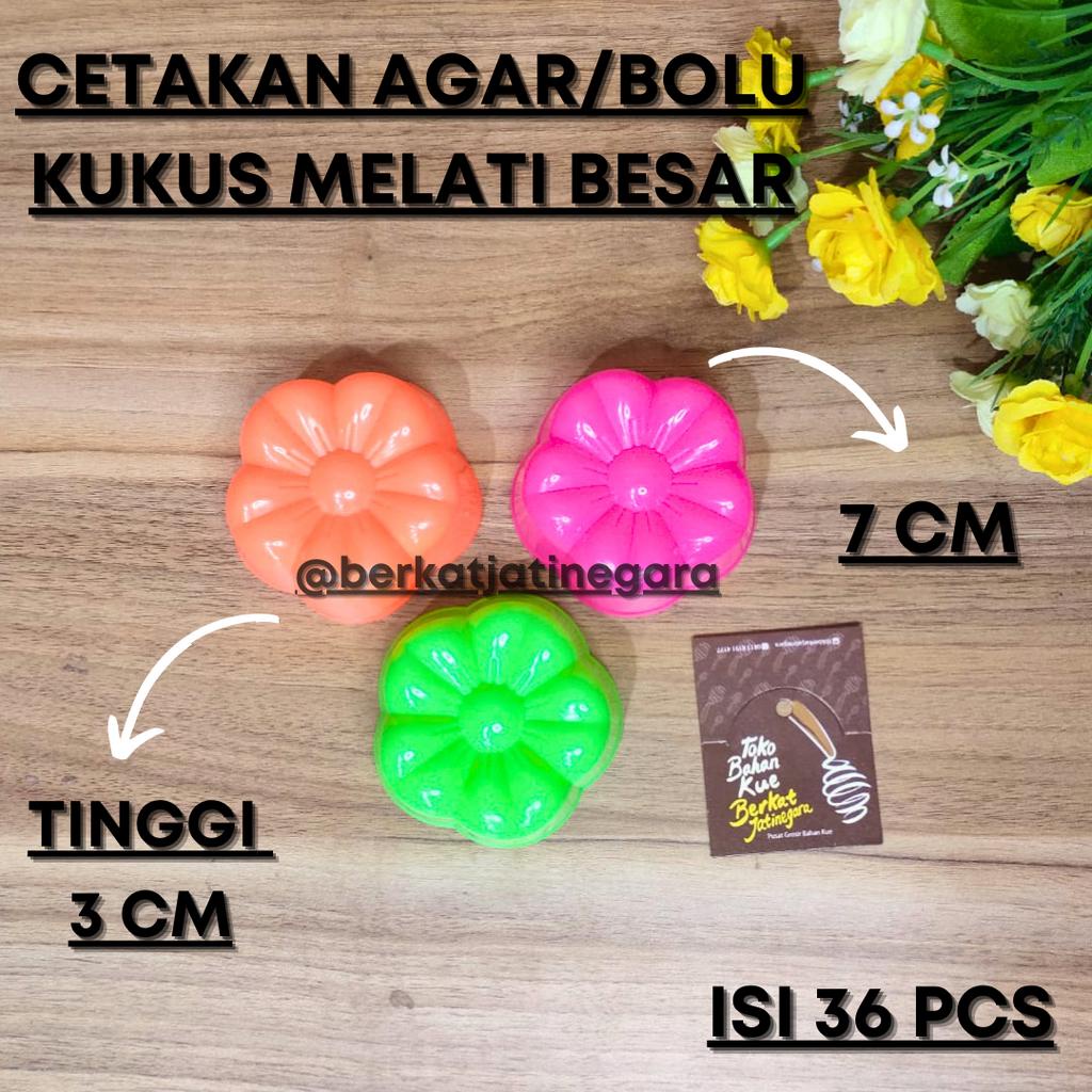 CETAKAN AGAR &amp; BOLU KUKUS MELATI BESAR/ CETAKAN AGAR ISI 36 PCS