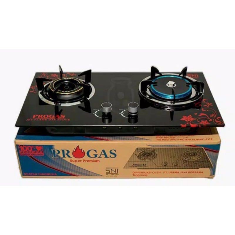 Jual KOMPOR GAS TANAM 2 Tungku BAHAN KACA PROGAS BISA 2 Fungsi | Shopee ...