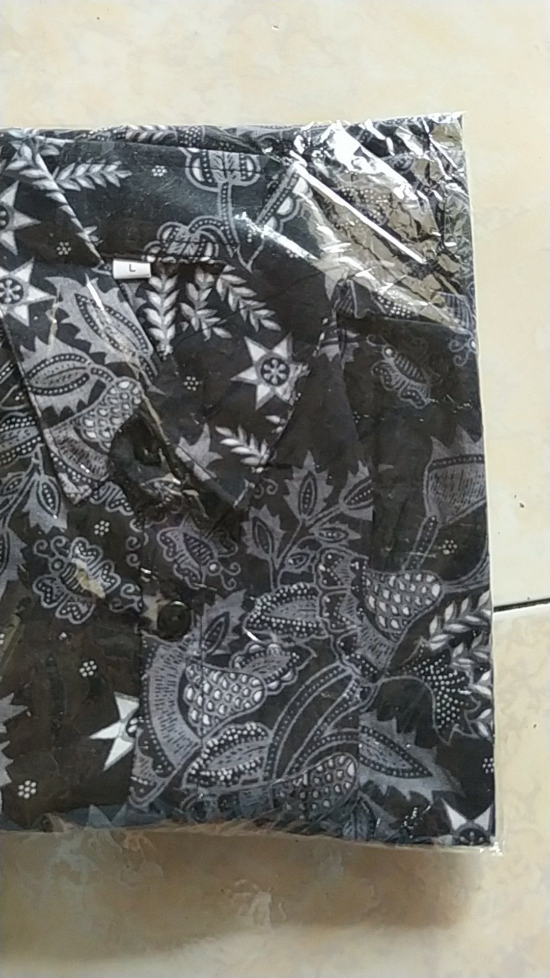 Gamis Batik - Couple Baju Batik Satu Keluarga Motif Manggar Abu