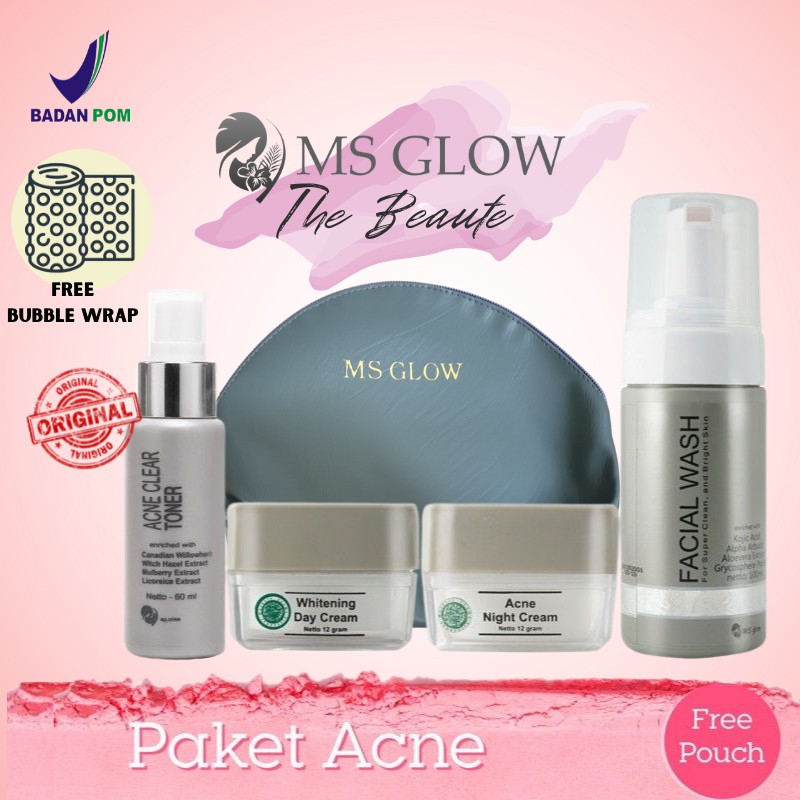 MS GLOW PAKET WAJAH/ MS GLOW PAKET WAJAH ORIGINAL/ MS GLOW PAKET ACNE