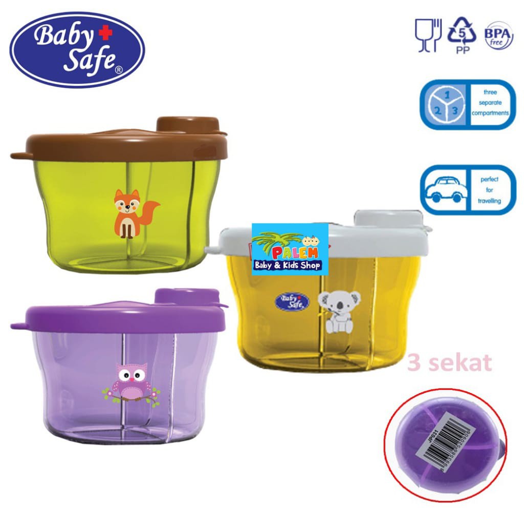 Baby Safe Milk Powder Container Tempat Susu Bubuk Bayi Sekat JP031 dan JP032