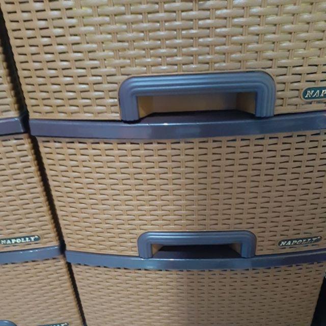 Contener Pakaian Plastik Susun 4 Lemari Pakaian Laci Rotan Susun 4 Napolly