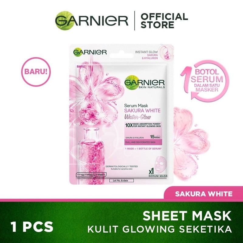 GARNIER SAKURA WHITE GLASS SKIN MASK EB