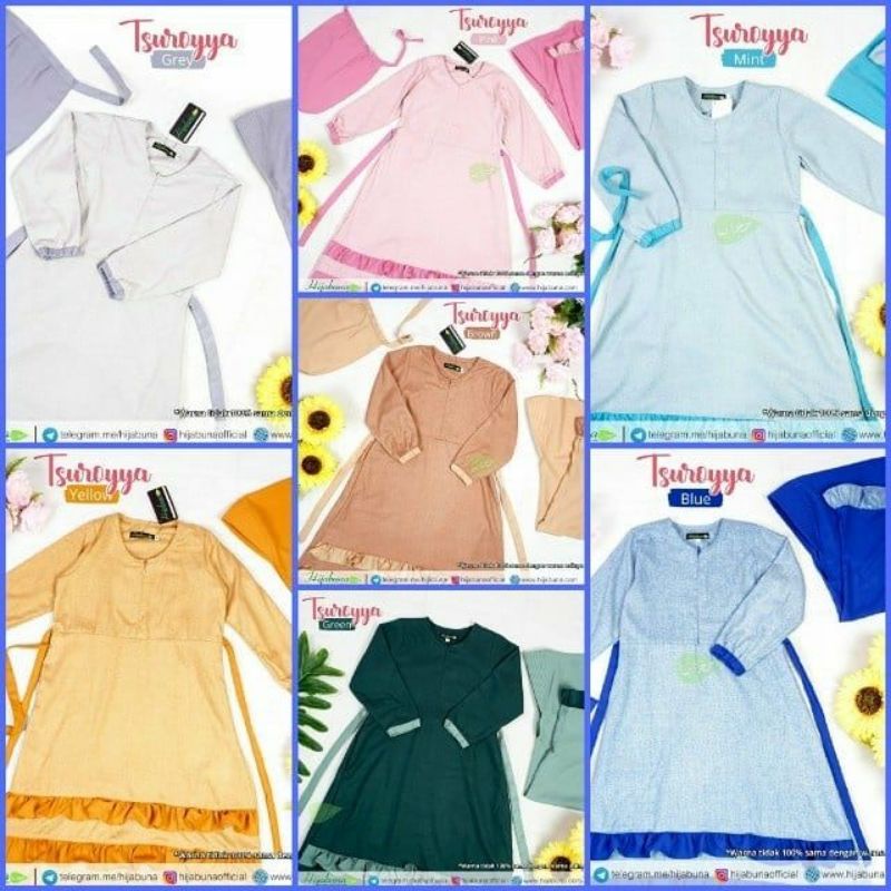 set gamis  anak by Hijabuna