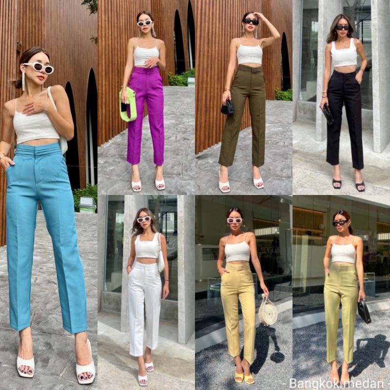 (LABEL BANGKOK MEDAN)READY NEW CELANA PROMTHONG HW PAOLIN 7/9 PROMTHONG IMPORT BANGKOK FASHION WANIT