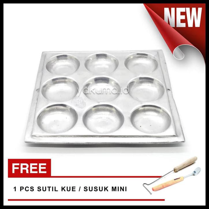 Cetakan Kue Apem / Lumpur / Cimin Kotak 9 Lubang