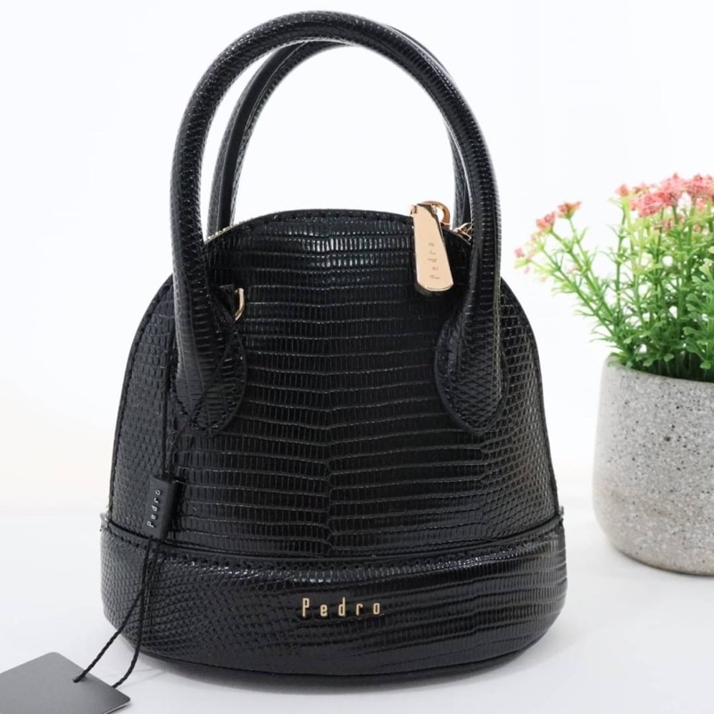 [7.7 Boombastis Sale⚡] - TAS WANITA MINI LIZZARD EFFECT TOP HANDLE BAG PDR076 PREMIUM IMPORT