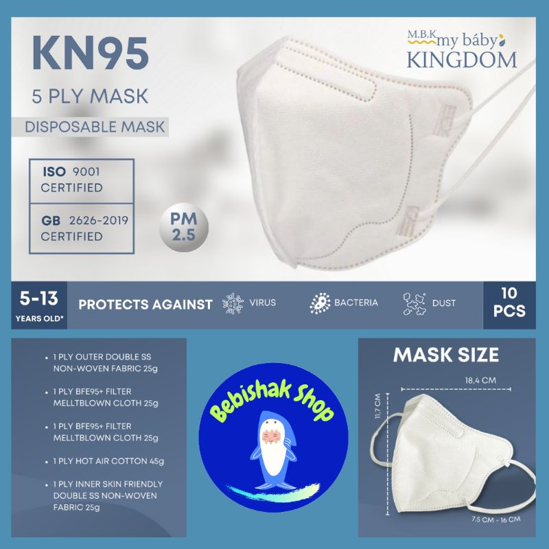 Masker Anak KN95 Premium by My Baby Kingdom
