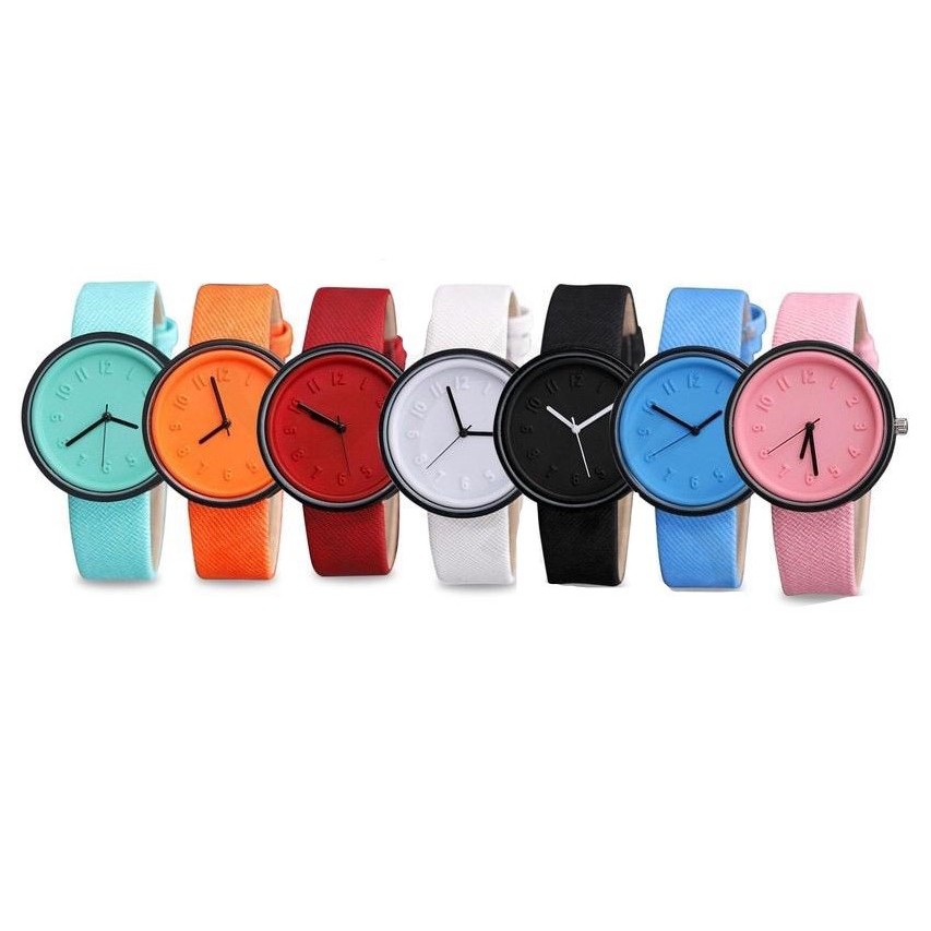 Grosir - J541 Jam Tangan Polos Warna / Jam Tangan Fashion Wanita / Jam Tangan Analog / Woman Watch