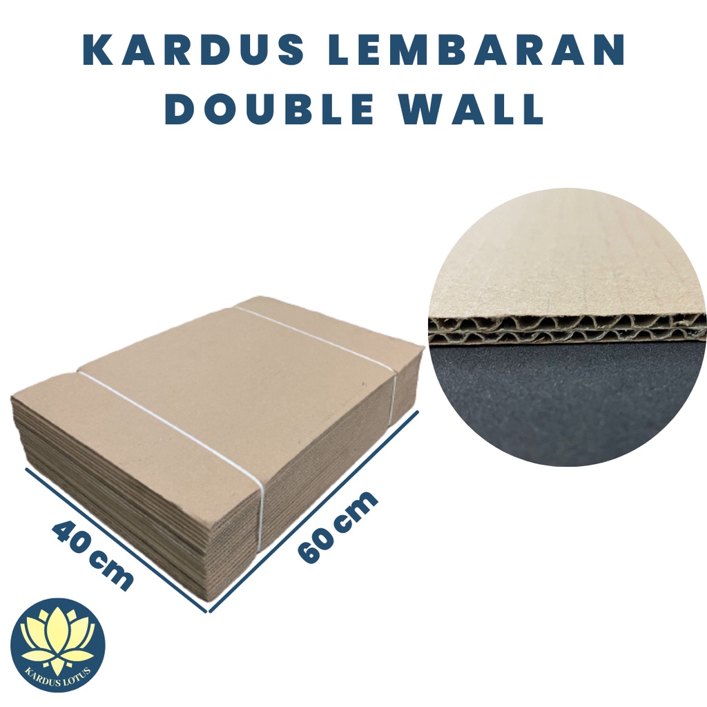 Jual Kardus Karton Lembaran Double Wall (60x40cm) | Shopee Indonesia