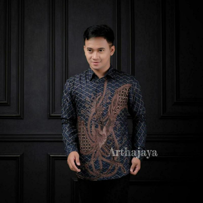 kemeja batik  pria size jumbo motif ponix/batik pria