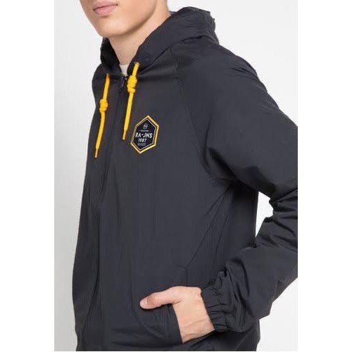 Jaket RA Jeans Original Resmi Fashion Outwear Pria Hitam Bordir