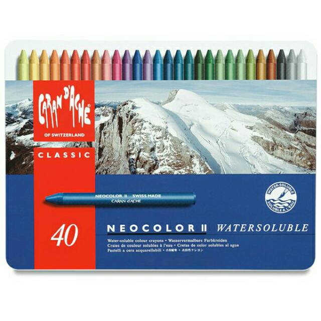 

ATK56 Neo2-40 Caran d'ache Neo Colour 2 metal box 40 Colours Carandach