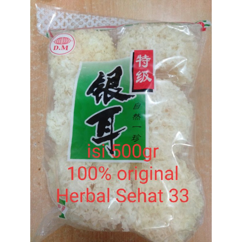 

jamur putih / jamur salju / snow white fungus / jamur es / bai mu er - isi 500gr