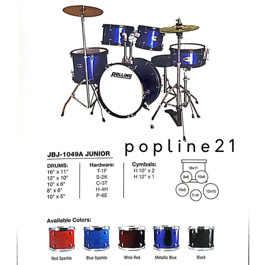 Drum ROLLING Junior / Drum set Rolling JBJ-1049A