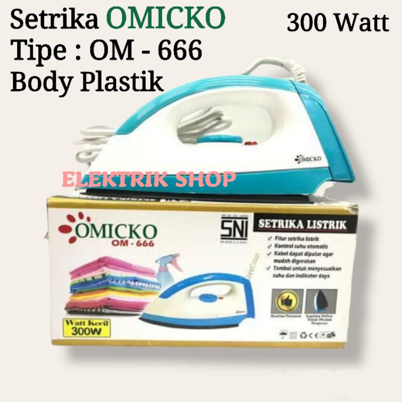 SETRIKA MURAH BODY PLASTIK OMICKO TIPE 666