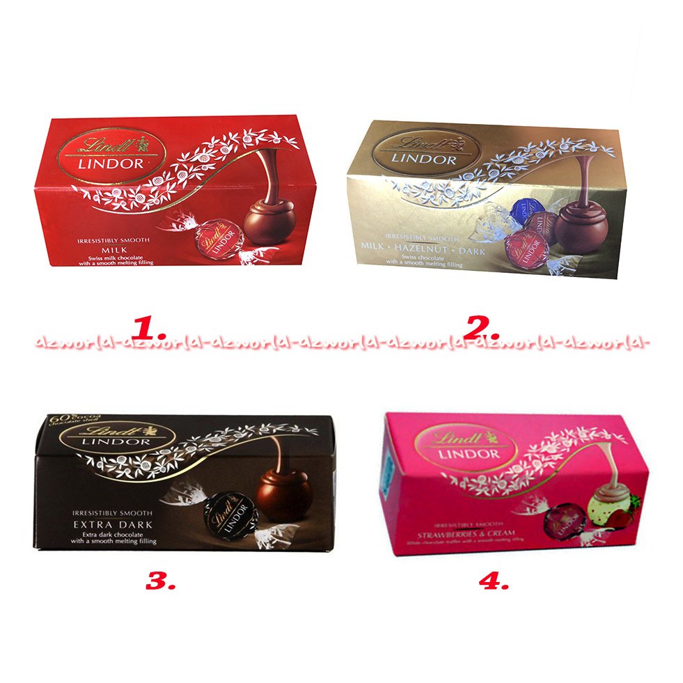 Lindt Lindor Irresistibly Smooth Milk Swiss Milk Chocolate 37gr Cokelat Mini Coklat Impor