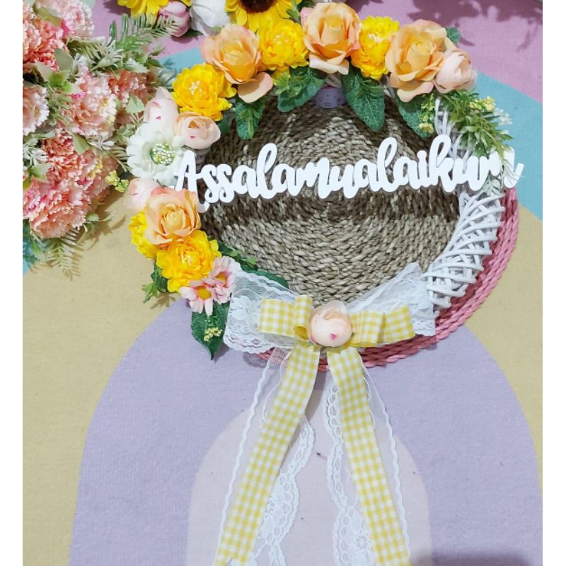 Wreath  / rotan lingkar / hiasan rotan / hiasan pintu / ranting bulat