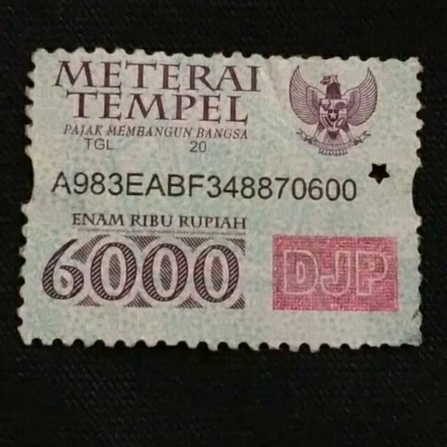 MATERAI 6000 RUPIAH TAHUN 2010-2015 ORIGINAL KOLEKSIAN