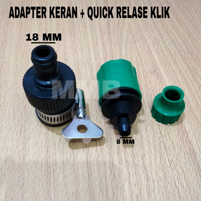 Konektor Keran + Quick Relase Selang Air 5/16 / Adapter keran