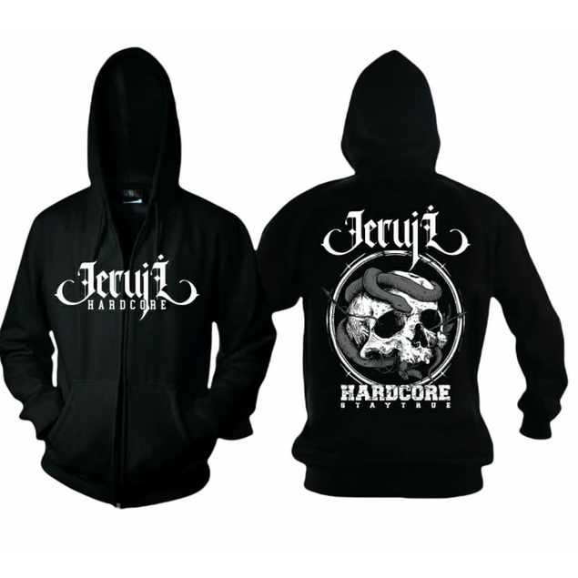 JAKET PRIA HOODIE JERUJI  SWEATER MUSIK METAL / JAKET HARDCORE ZIPPER BAND MUSIK PREMIUM