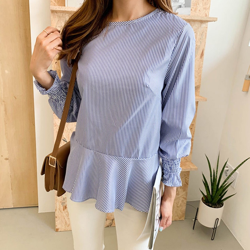 KARAKOREA 9630 Rachel Knit Blouse Set/Blouse Wanita Korea/kemeja wanita casual