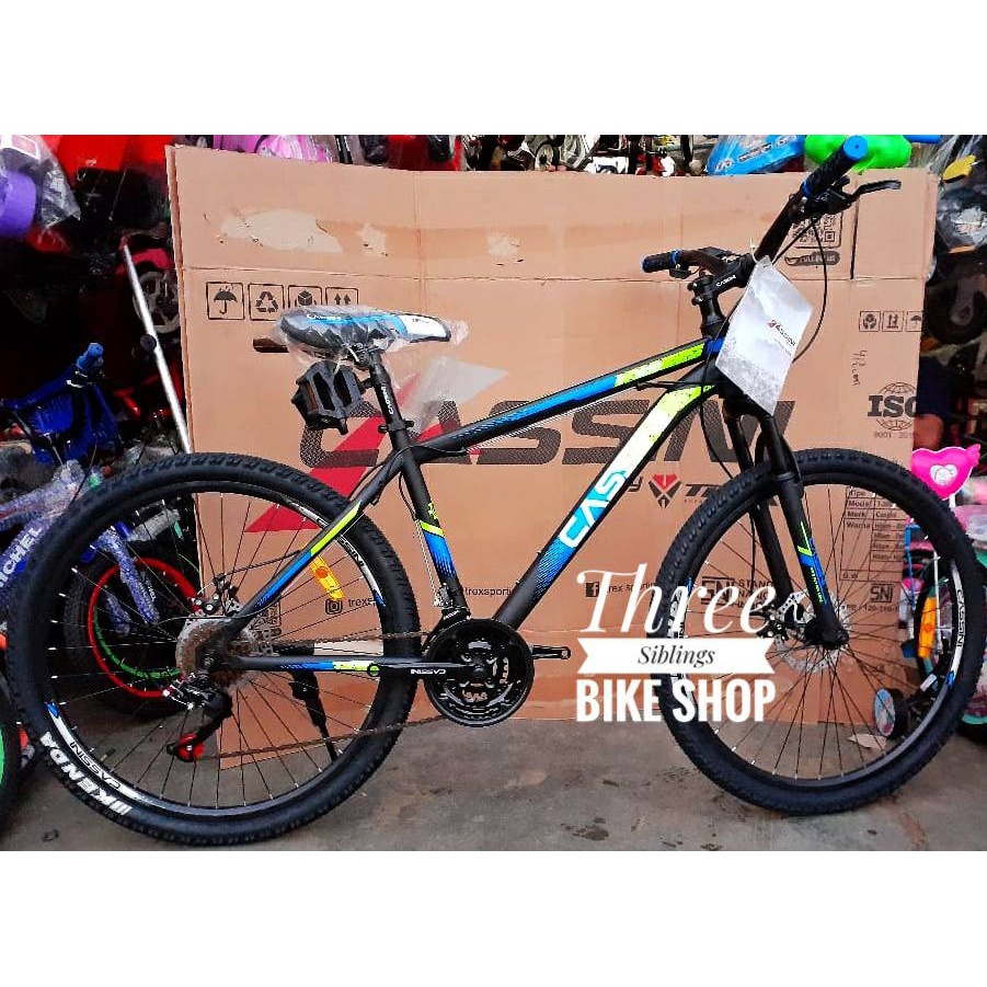 SEPEDA GUNUNG MTB CASSINI by TREX T-300 26 INCH 21 SPEED - BIRU HIJAU