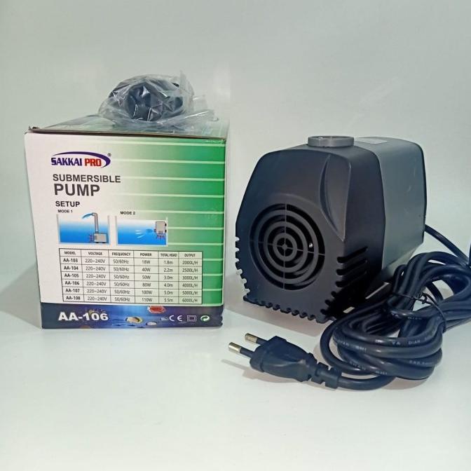 Submersible Pump Aa-106 Sakkai Pro Pompa Air Aquarium Celup Water Pump