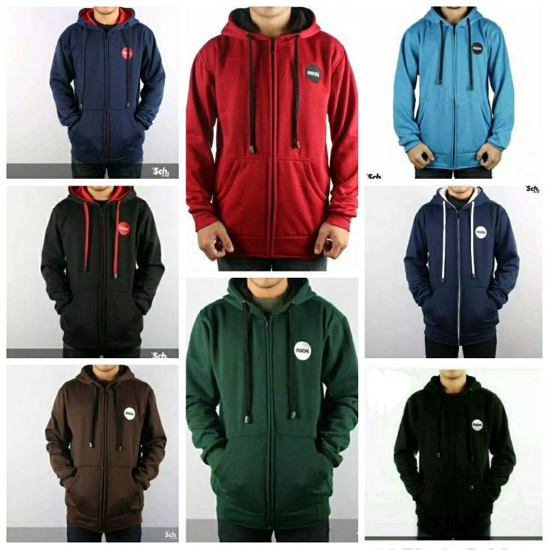 GRADE ORIGINAL - Size M L XL XXL - Jaket Sweater Hoodie RSCH Premium Zipper Fleece Tebal