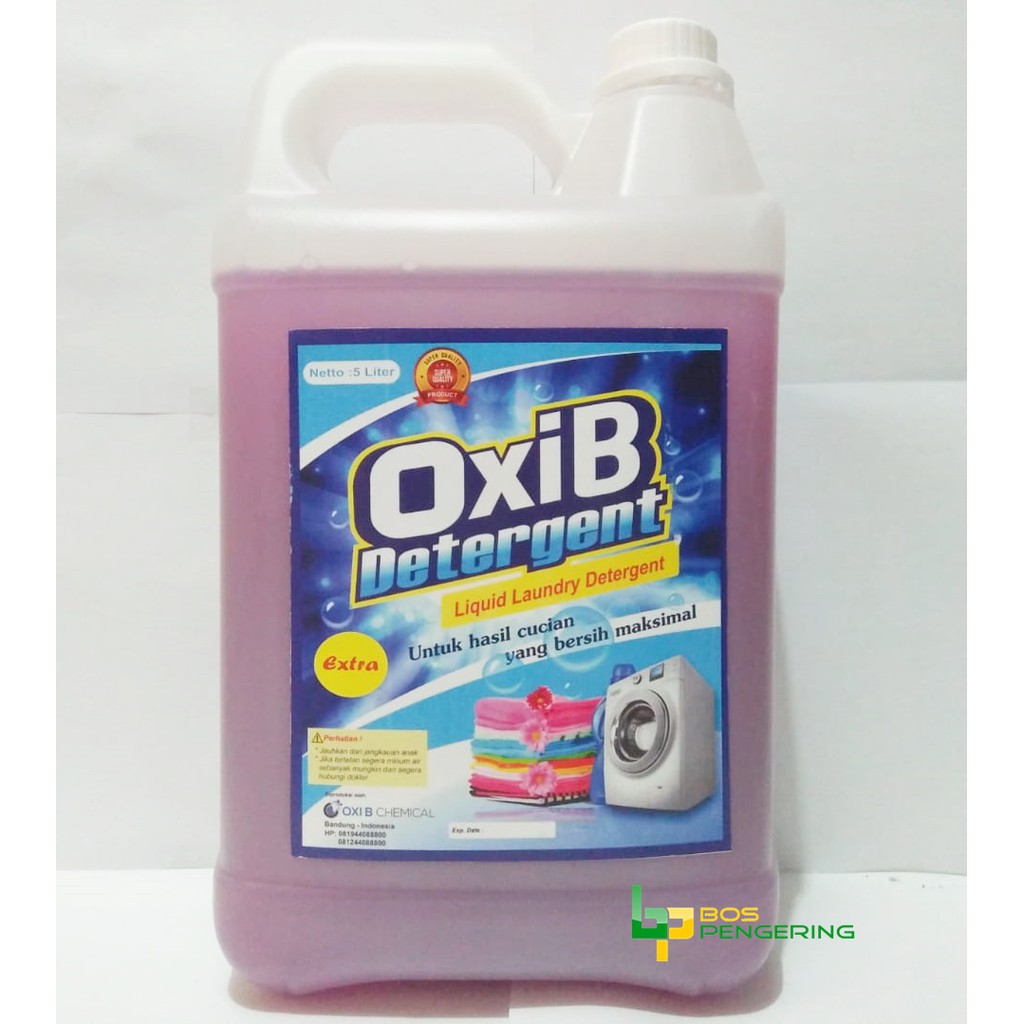 Sabun cuci pakaian deterjen cair laundry - OxiB Detergent Extra cerah 5 Liter