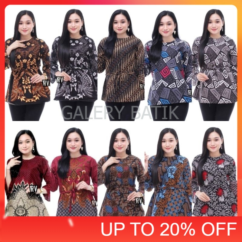 Atasan Batik Wanita Bloues Batik Wanita Batik Kerja Batik Modern[GB]