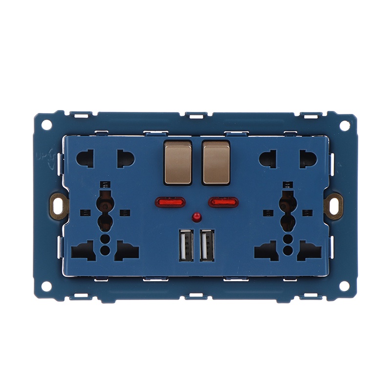 Deid Socket Power Charger Dinding Universal 5 Lubang 2.1A Dual USB