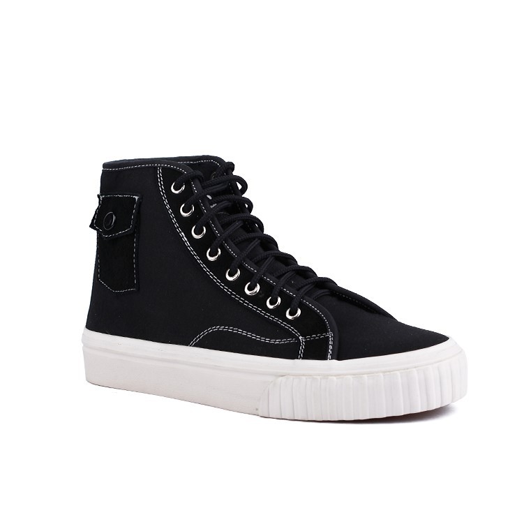 HARVEY BLACK - Sepatu Kasual Pria Sneakers Casual Cowok Cewek Sepatu Kets Santai Jalan Vulcanized