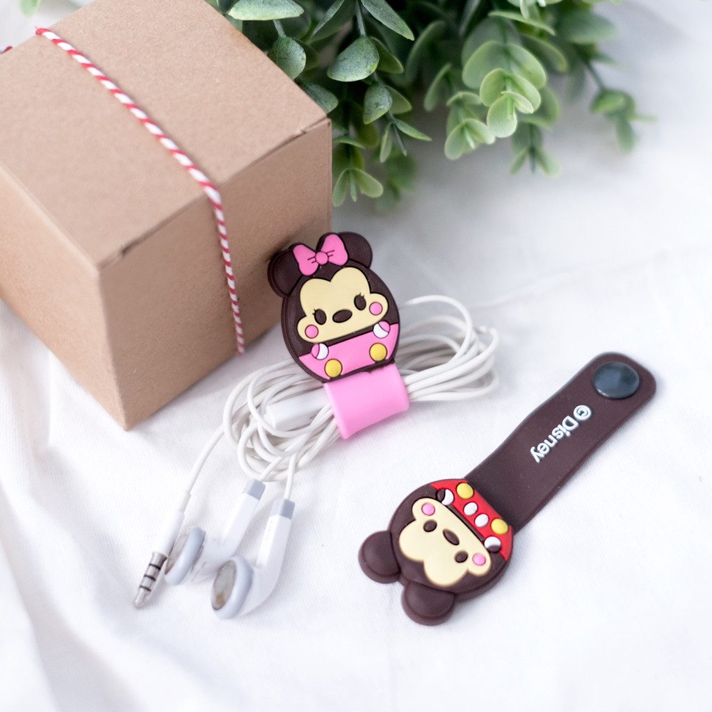 DISNEY - Cord Holder 3D Lebar/ Klip Kabel/ Penjepit Kabel/ Pengikat Kabel/ Penggulung Kabel