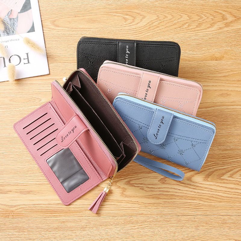 EV D 865-6 dompet panjang wanita  Koreaan style import  real pict