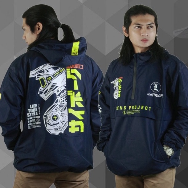 JACKET COUGLE RACING PRIA WANITA - JACKET PARASUT SAKU DORAEMON