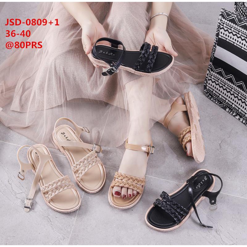 Sandal Import Tali Kepang DUA / Sandal Jelly 0809 - 1