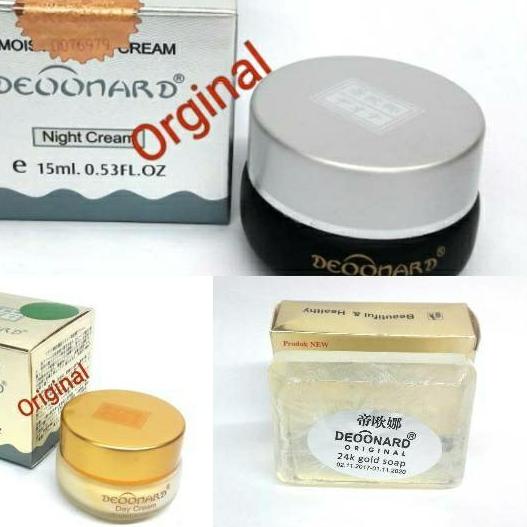 ✫ PAKET CREAM DEONARD GOLD 3IN1 ORI ❊