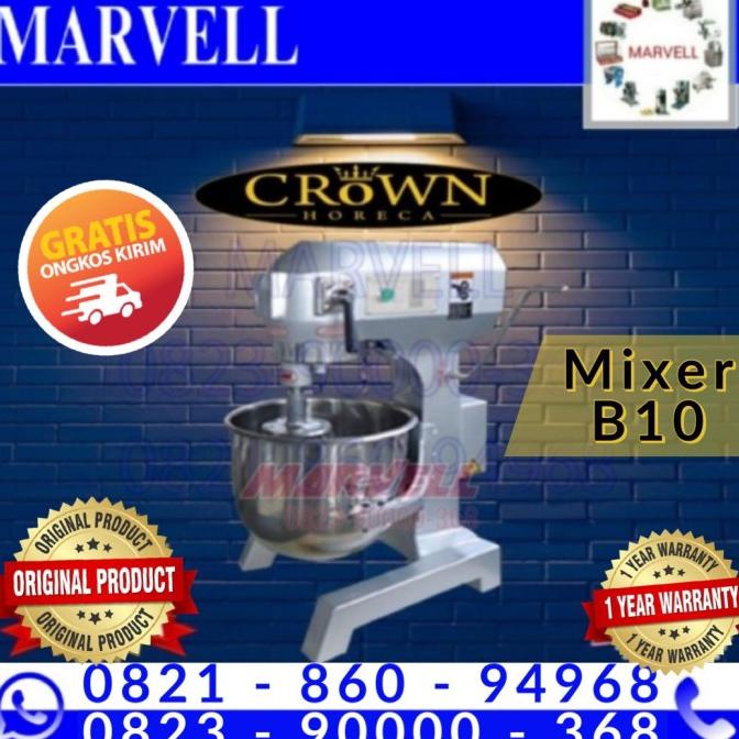 Mixer Roti Mesin Pengaduk Adonan Crown Horeca B10 Kapasitas 3Kg Adonan