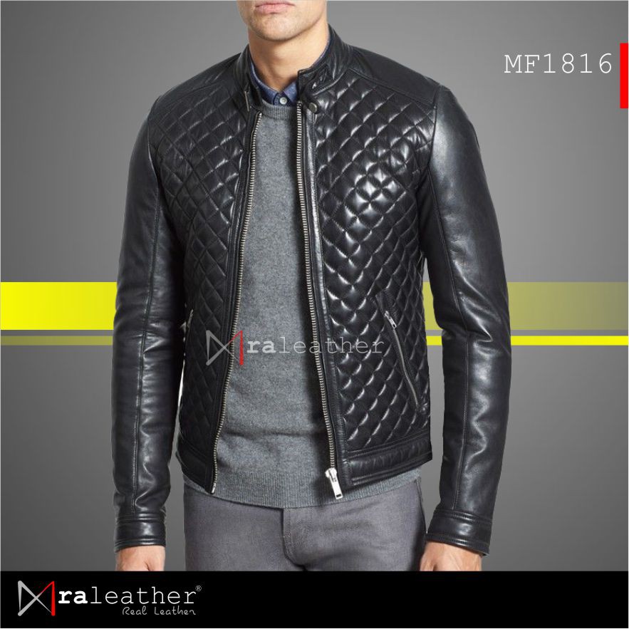 Jaket Kulit Pria RA Leather Original Garut - MF1816