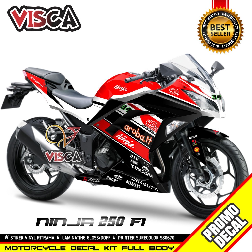 Stiker Ninja 250 Fi Striping Ninja 250 Fi Decal Motor Ninja 250 fi Full Body Stiker Ninja 250fi Deka