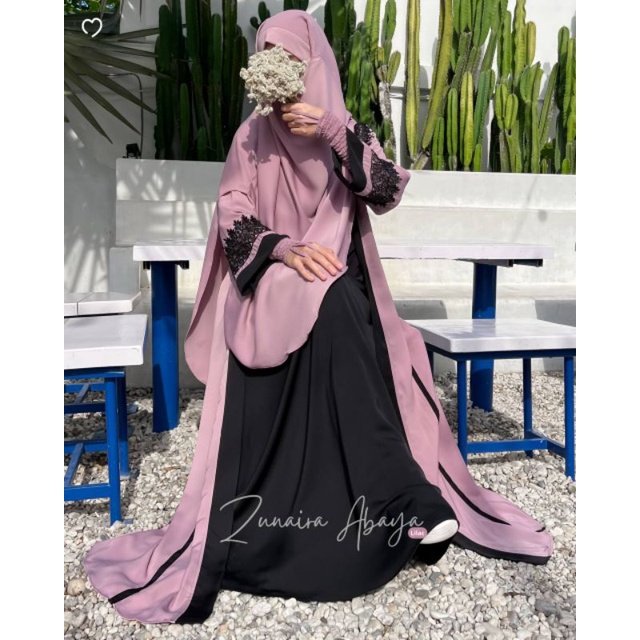 mahiraindonesia abaya zunaira by mahira | gamis lebaran 2023 | gamis umroh adem | gamis syar'i keren