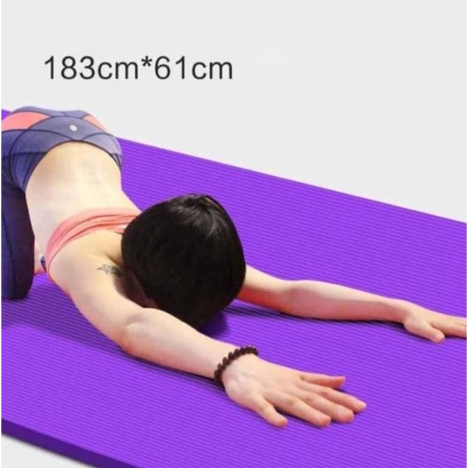 matras yoga super tebal yoga matt senam premium 10mm x 183cm x 63cm