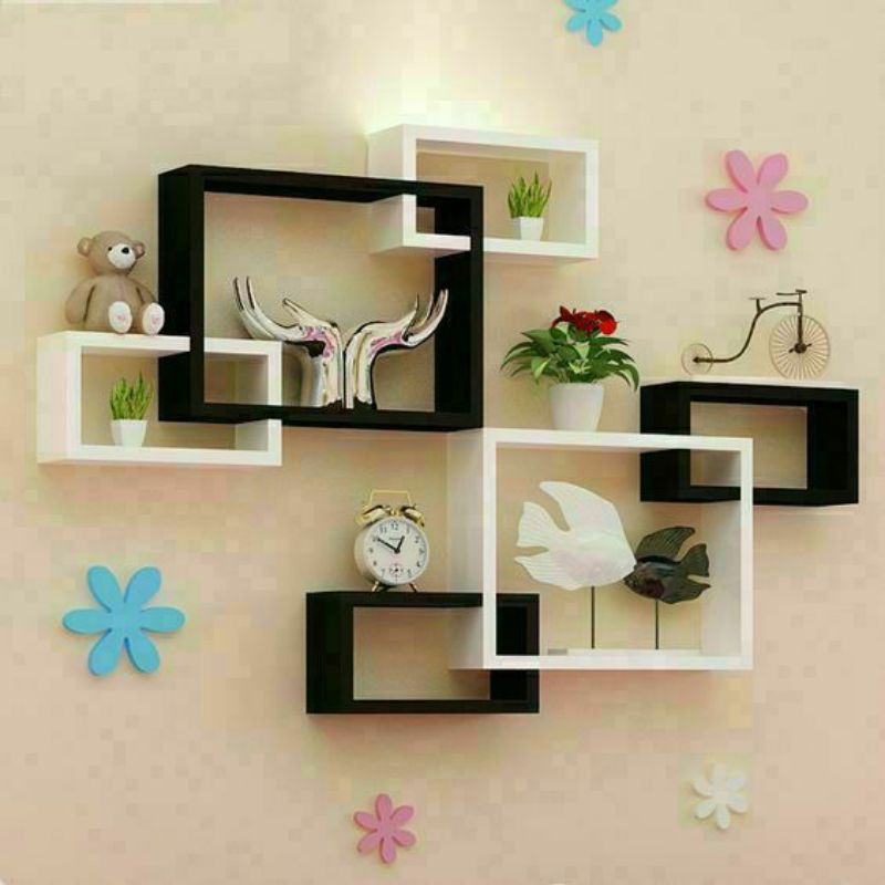 Rak Tv Dvd Foto Pigora Hiasan Piala Piagam Dinding Tembok Wall Shelf Kayu Besi Bunga Modern Buku Li