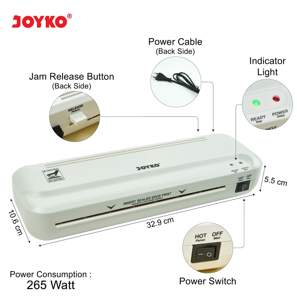 

(SET) Mesin Laminating Joyko LM.05 / Laminatig Machine / Mesin Laminasi Joyko LM-05