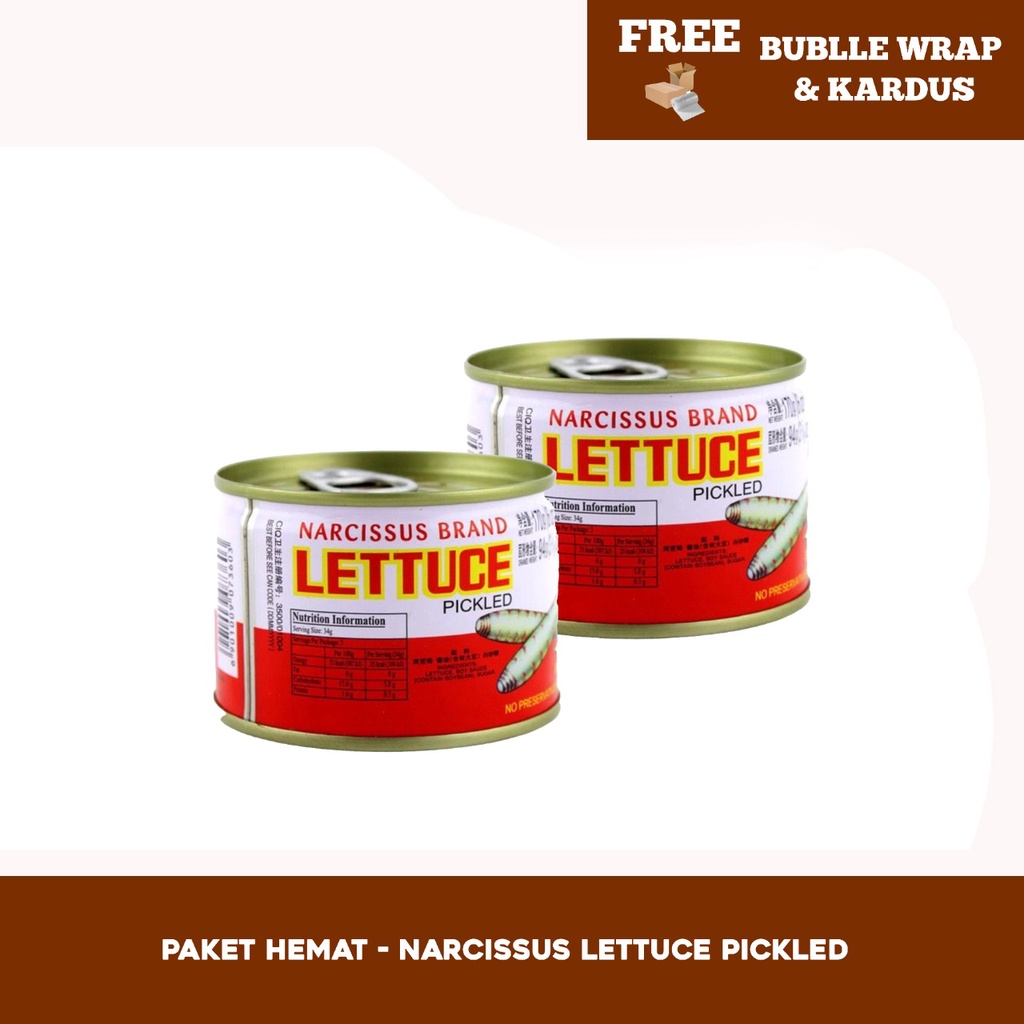 

Paket Hemat - (2pcs) Narcissus Pickled Lettuce 198 gram Acar Lobak
