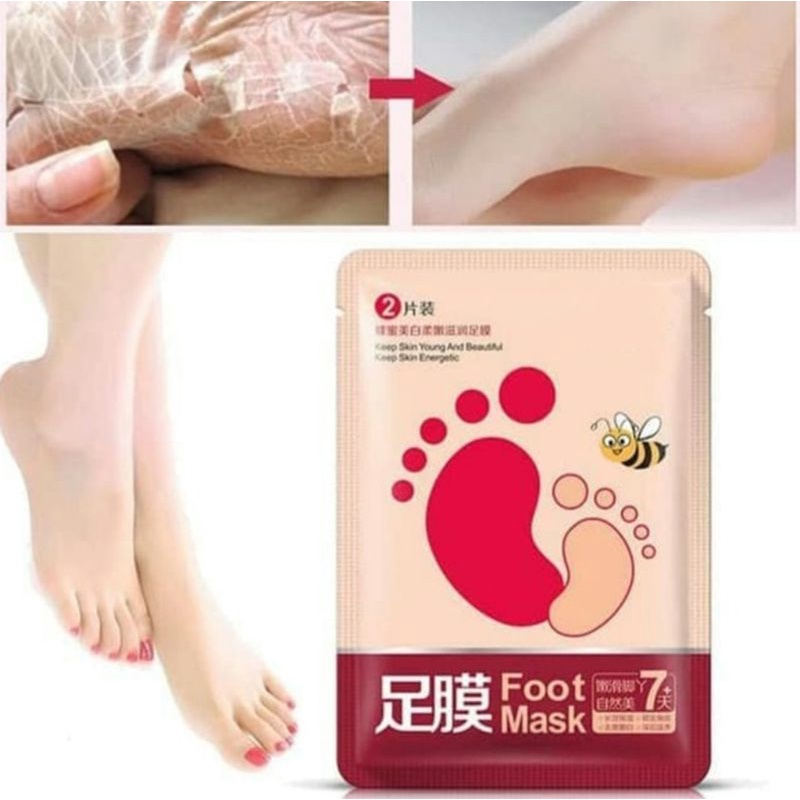 Masker Kaki / Foot Mask / Masker Perawatan Kaki Merawat Kaki &amp; Tumit Kering Kasar Pecah-Pecah / Masker Kaki Melembutkan Kaki / Masker Menghaluskan Kaki / Masker Melembabkan Kaki / Masker Menghilangkan Bau Kaki &amp; Kapalan / Masker Kaki Mulus Bersih Halus