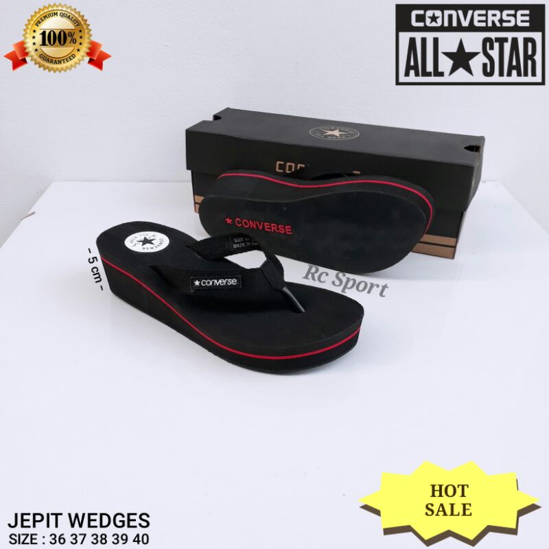 Sandal Jepit Wedges Converse . Sendal Jepit Wanita Converse . Sendal Sepatu Wedges