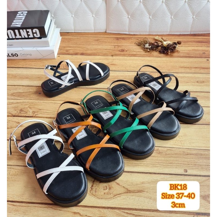 ABBUSHOES Bk 18 flip pop sepon super tali putriana 3cm